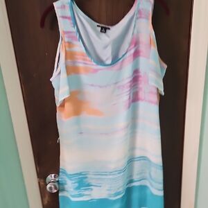 Vibrant Multicolor Midi Dress